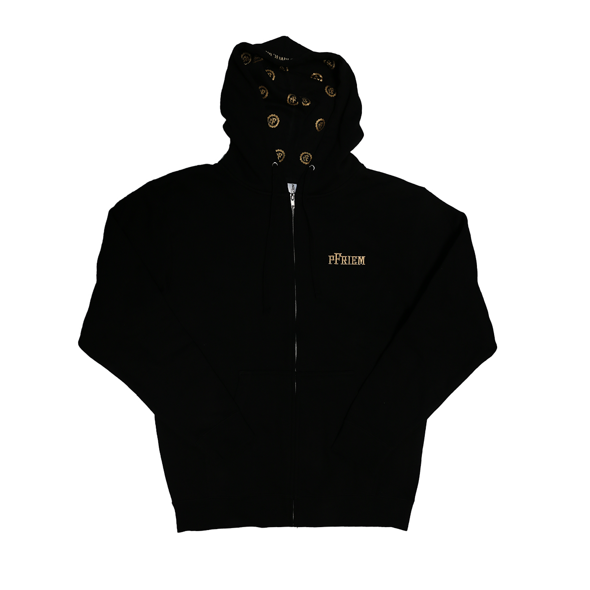 PFRIEM BLACK ZIP UP HOODIE