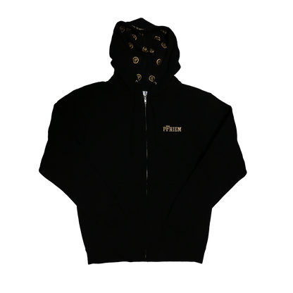 PFRIEM BLACK ZIP UP HOODIE