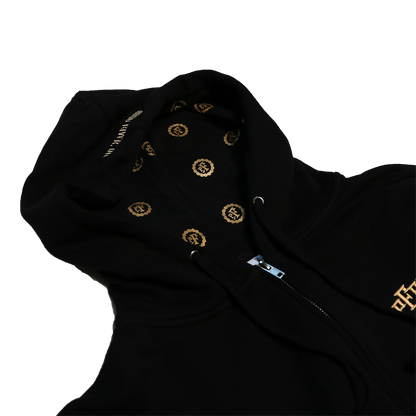 PFRIEM BLACK ZIP UP HOODIE