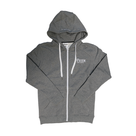 PFRIEM LIGHT GRAY ZIP UP HOODIE