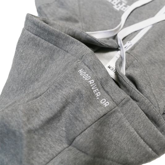 PFRIEM LIGHT GRAY ZIP UP HOODIE